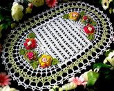 Centrinho oval floral ( pronta entrega)